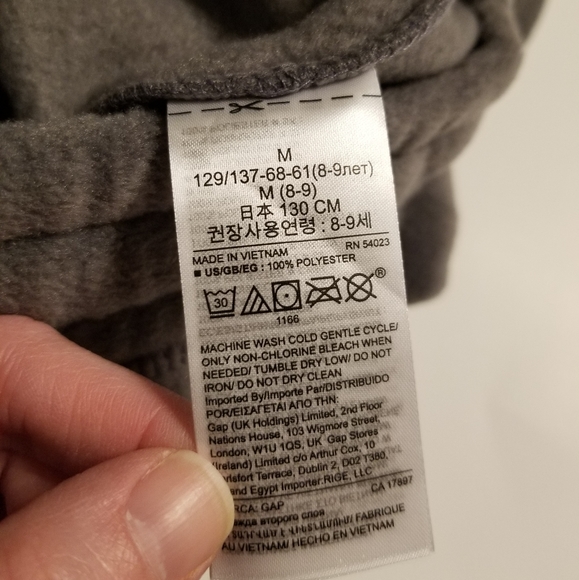 Gap nwot boys Medium 8-10 super soft gray fleece pants - Picture 8 of 12